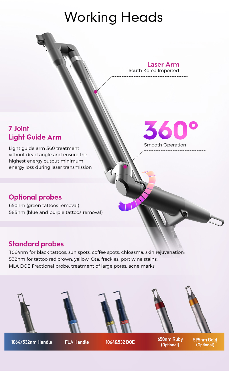Nano & Pico Laser for Professional Use Dual Pulse Mode 532nm 1064nm 350ps PlCO +2ns Nano