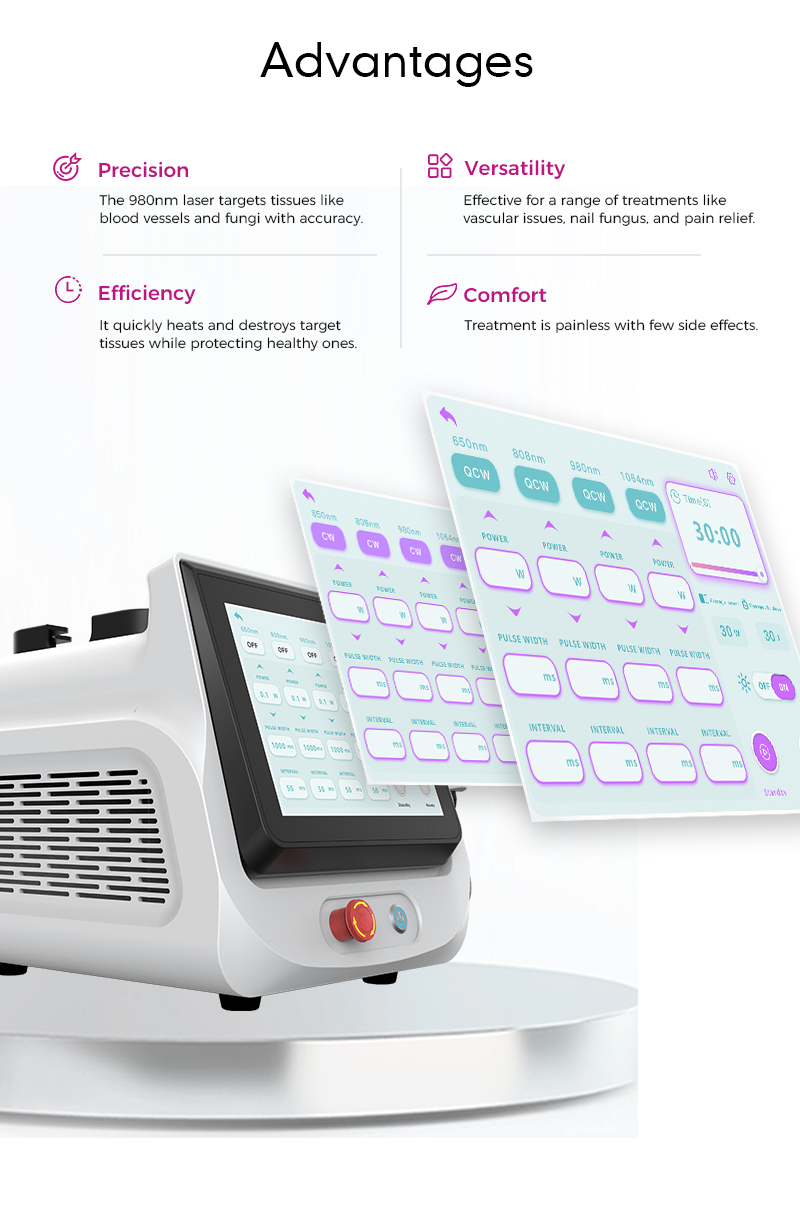 980 Physiotherapy Instrument for High-Intensity Therapy And Pain Relief with Diode Laser